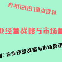 自考企业经营战略与市场营销图片