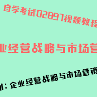 自考企业经营战略与市场营销图片